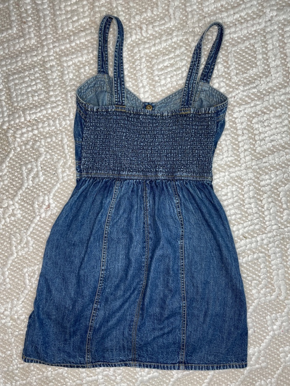 Japna Denim Dress Button-Front Mini - Size S - Picture 2 of 4